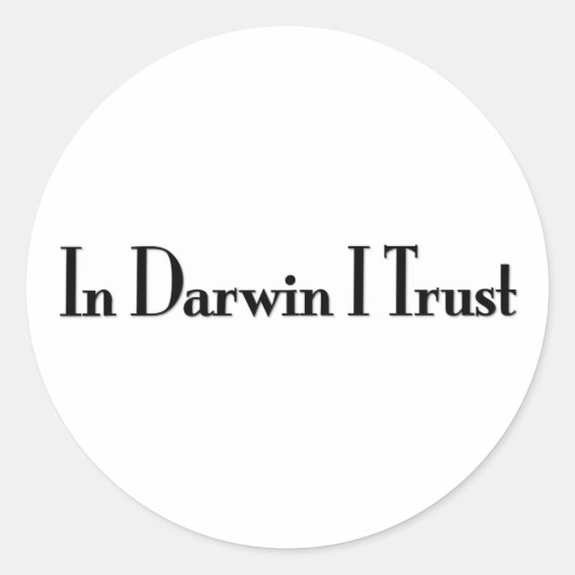 Sticker Rond À Darwin, j'ai confiance (Devant)