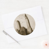 Sticker Rond A flock of birds flying (Enveloppe)