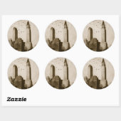 Sticker Rond A flock of birds flying (Feuille)