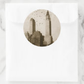 Sticker Rond A flock of birds flying (Sac)