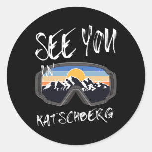 Sticker Rond À Katschberg Kärnten Vacances Ski Goggings