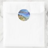 Sticker Rond À la lumière de la lune argentée (Sac)