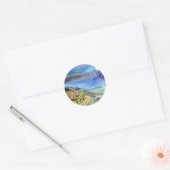 Sticker Rond À la lumière de la lune argentée (Enveloppe)