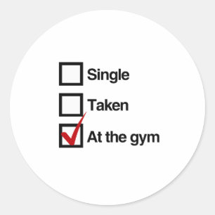 STICKER ROND À LA SALLE DE SPORT