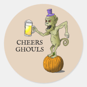 Sticker Rond À la santé des goules Halloween