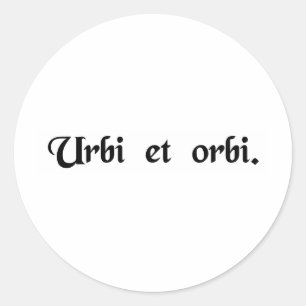 Sticker Rond À la ville et au monde