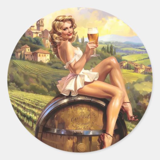 Sticker Rond À la vôtre (Devant)