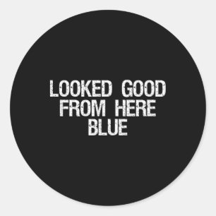 Sticker Rond A l'air bien d'ici Bleu Drôle Softll Maman Maman G