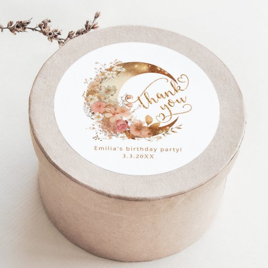 Sticker Rond À l'anniversaire de la lune