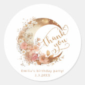 Sticker Rond À l'anniversaire de la lune (Devant)