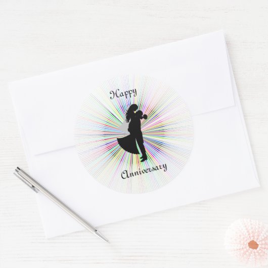 Sticker rond à l'anniversaire heureux (Enveloppe)