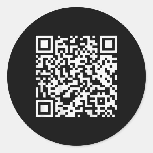 Sticker Rond (à l'arrière) Drôle Qr ne pas être un peu de code (Devant)