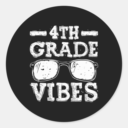 Sticker Rond À l'école 4e année Vibes 1 (Devant)