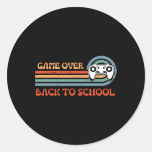 Sticker Rond À L'École Jeu Drôle Sur L'Étudiant Vidéo Ga