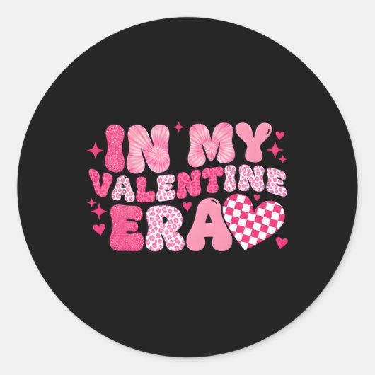 Sticker Rond À l'époque de mon Valentin  (Devant)