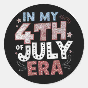 Sticker Rond À l'ère de mon 4 juillet Usa patriotique américain