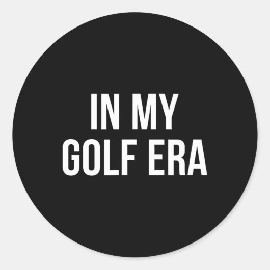Sticker Rond À l'ère de mon golf - (Devant)