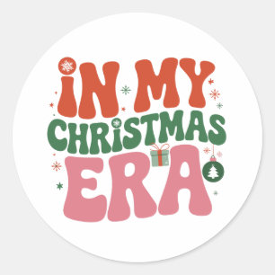 Sticker Rond A l'ère de Noël Famille Super Noël