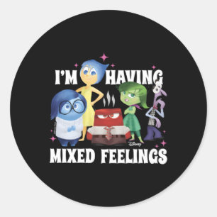 Sticker Rond À L'Intérieur, J'Ai Des Sentiments Mitigés