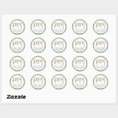 Sticker Rond A little hunter baby shower cupcake topper (Feuille)