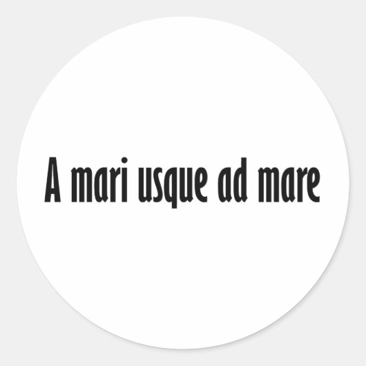 Sticker Rond a mari usque ad mare (Devant)
