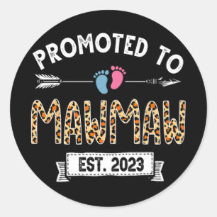 Sticker Rond À Mawmaw Est 2023 Fête des mères léopard
