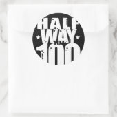 Sticker Rond À mi-chemin de 100 Funny 50e anniversaire (Sac)