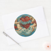 Sticker Rond À mon chevalet d'amour (Enveloppe)