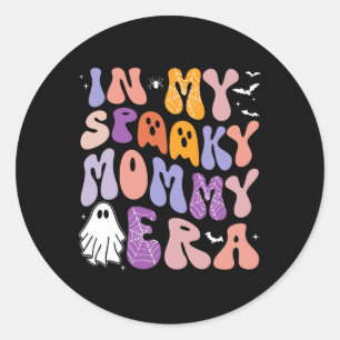 Sticker Rond À Mon Éffrayante Époque Maman Super Halloween Éffr
