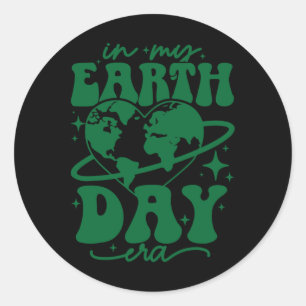 Sticker Rond À mon époque Jour des terres Planète Super Coeur M