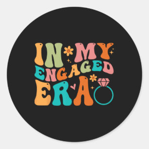 Sticker Rond À mon ère de fiancée Fiancé Fiançailles Future Mar