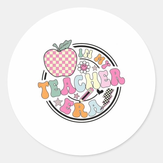 Sticker Rond À mon ère de l'enseignement meilleure appréciation (Devant)