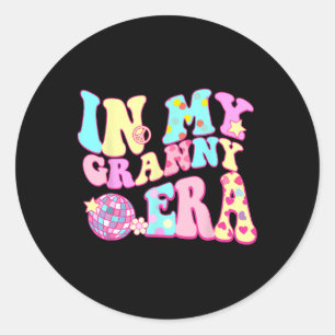 Sticker Rond A Mon Ère Granny Sarcastic Super Retro Disco Moth