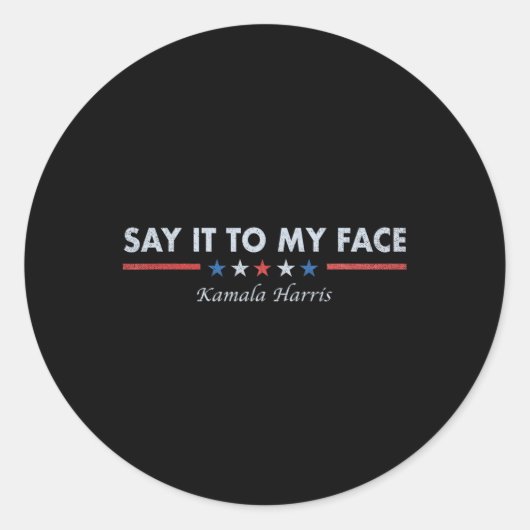 Sticker Rond À Mon Visage Rétro Dire 2024 (Devant)