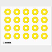 Sticker rond à note de fruit - Ananas (Feuille)