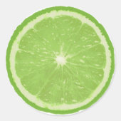 Sticker rond à note de fruit - Chaux (Devant)