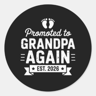 Sticker Rond À nouveau grand-père estimé 2026 bientôt famille