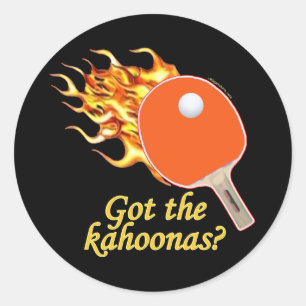 Sticker Rond A obtenu au Kahoonas le ping-pong flamboyant