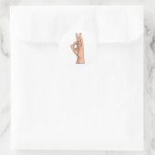 Sticker Rond A OK ~ Hand Sign and Gestures a ok (Sac)