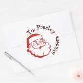STICKER ROND A PARTIR DE PÈRE NOËL NOËL PRÉSENTER CADEAU ÉTIQUE (Enveloppe)