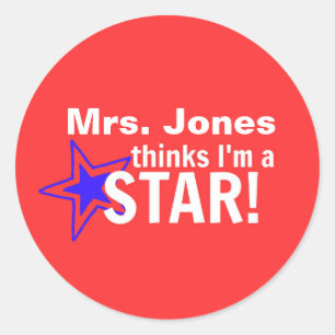 Sticker Rond A PERSONNALISÉ mon professeur pense que je suis u
