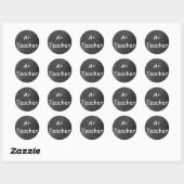 Sticker Rond A plus Teacher Chalkboard Design Venin Idea (Feuille)