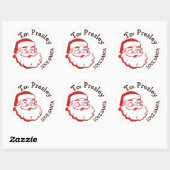 STICKER ROND À PRESLEY DE PÈRE NOËL NOËL PRÉSENTENT DES ÉTIQUET (Feuille)