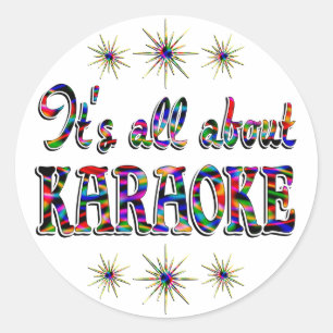Sticker Rond A propos de Karaoke