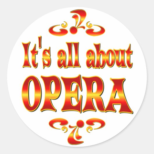 STICKER ROND A PROPOS D'OPÉRA (Devant)