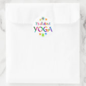 Sticker Rond A propos du yoga (Sac)