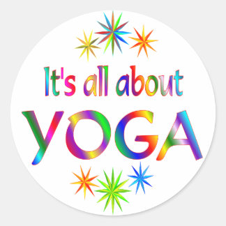 Sticker Rond A propos du yoga