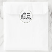 Sticker Rond À Quelle Table Ai-Je Accès ? (Sac)