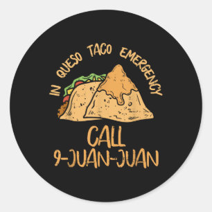 Sticker Rond À Queso Urgence Cinco De Mayo Shirt Taco Appel 9