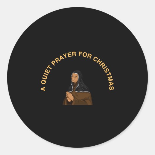 STICKER ROND A QUIET PRAYER FOR CHRISTMAS (Devant)